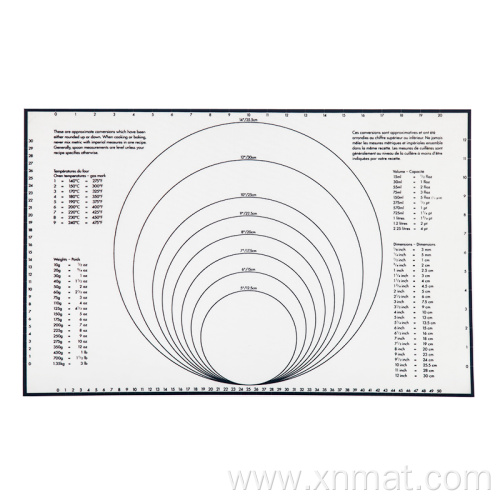 Non-slip with measurements silicone dough pastry mat